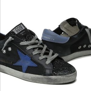 ⭐️Golden goose black/navy star with glitter size 40⭐️